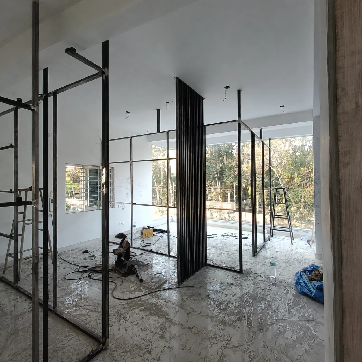 Interior renovation and remodelling work in progress