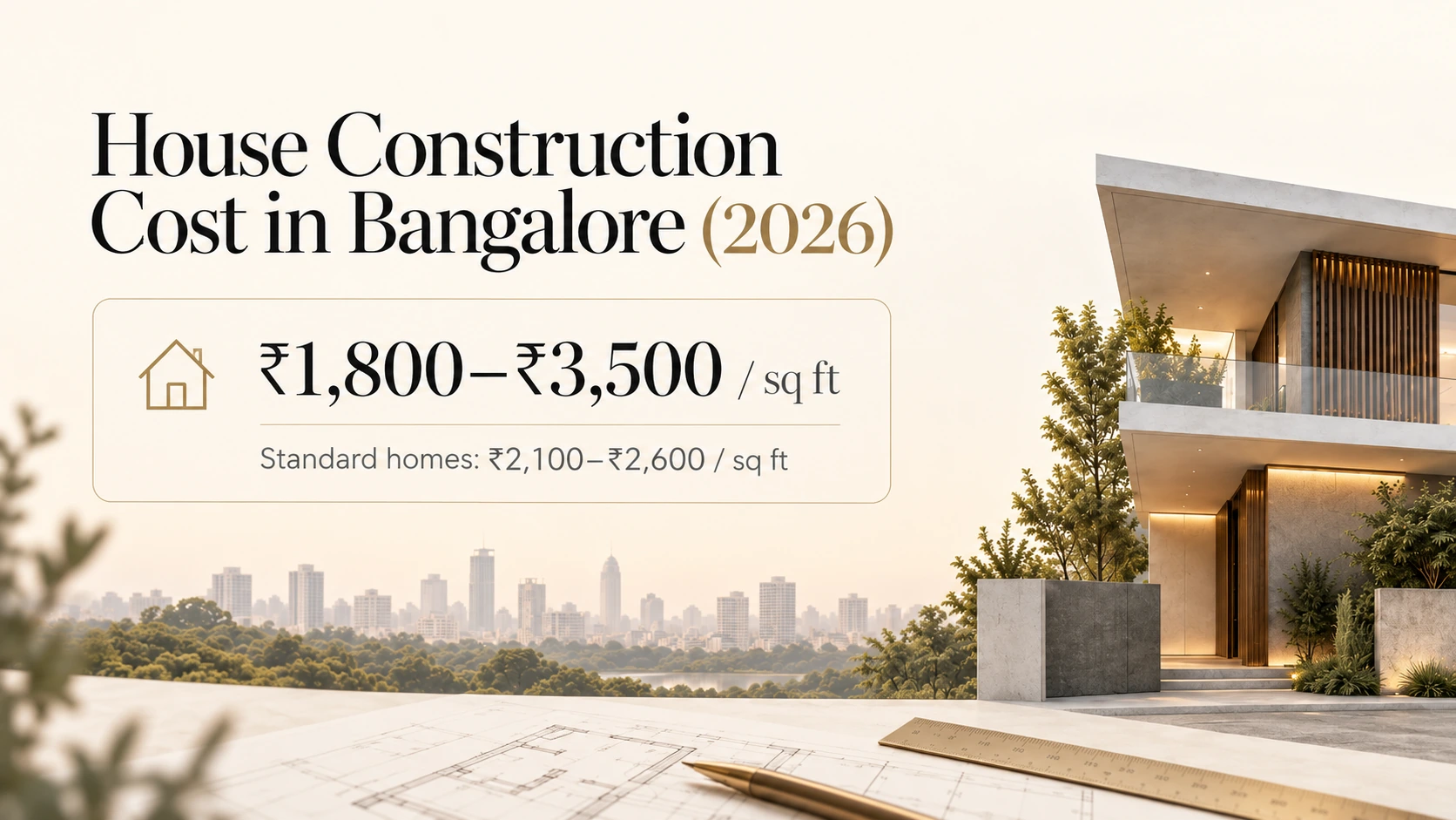 What Is the House Construction Cost in Bangalore in 2026?